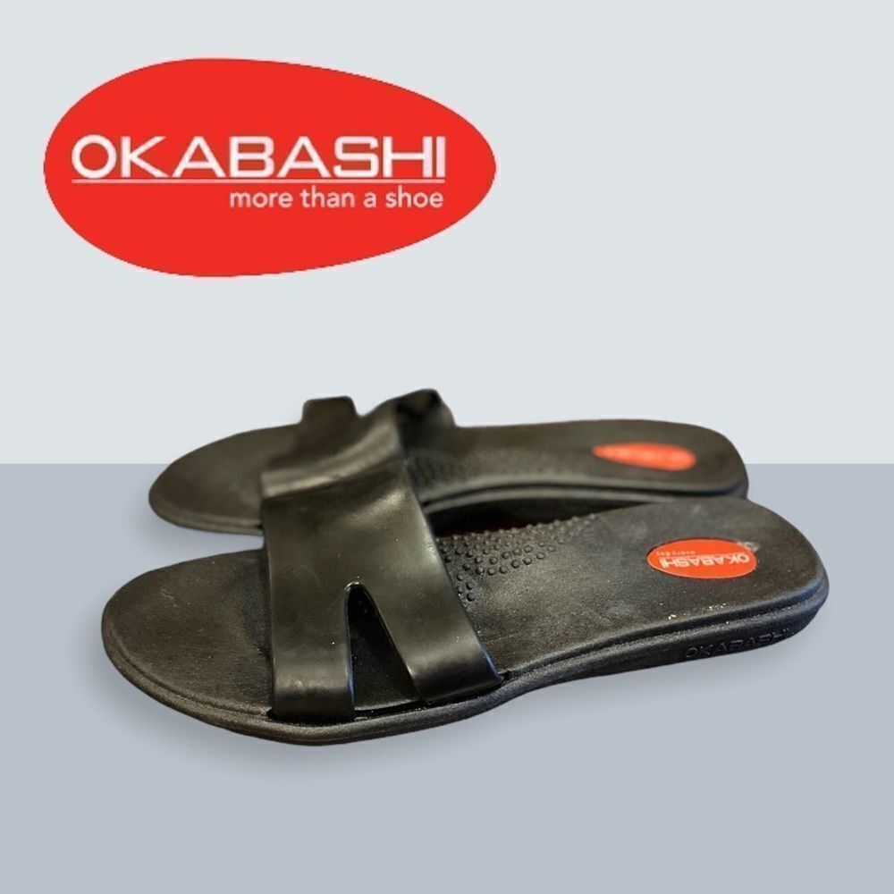 Okabashi Unisex Black Slide Sandals ML 8 9